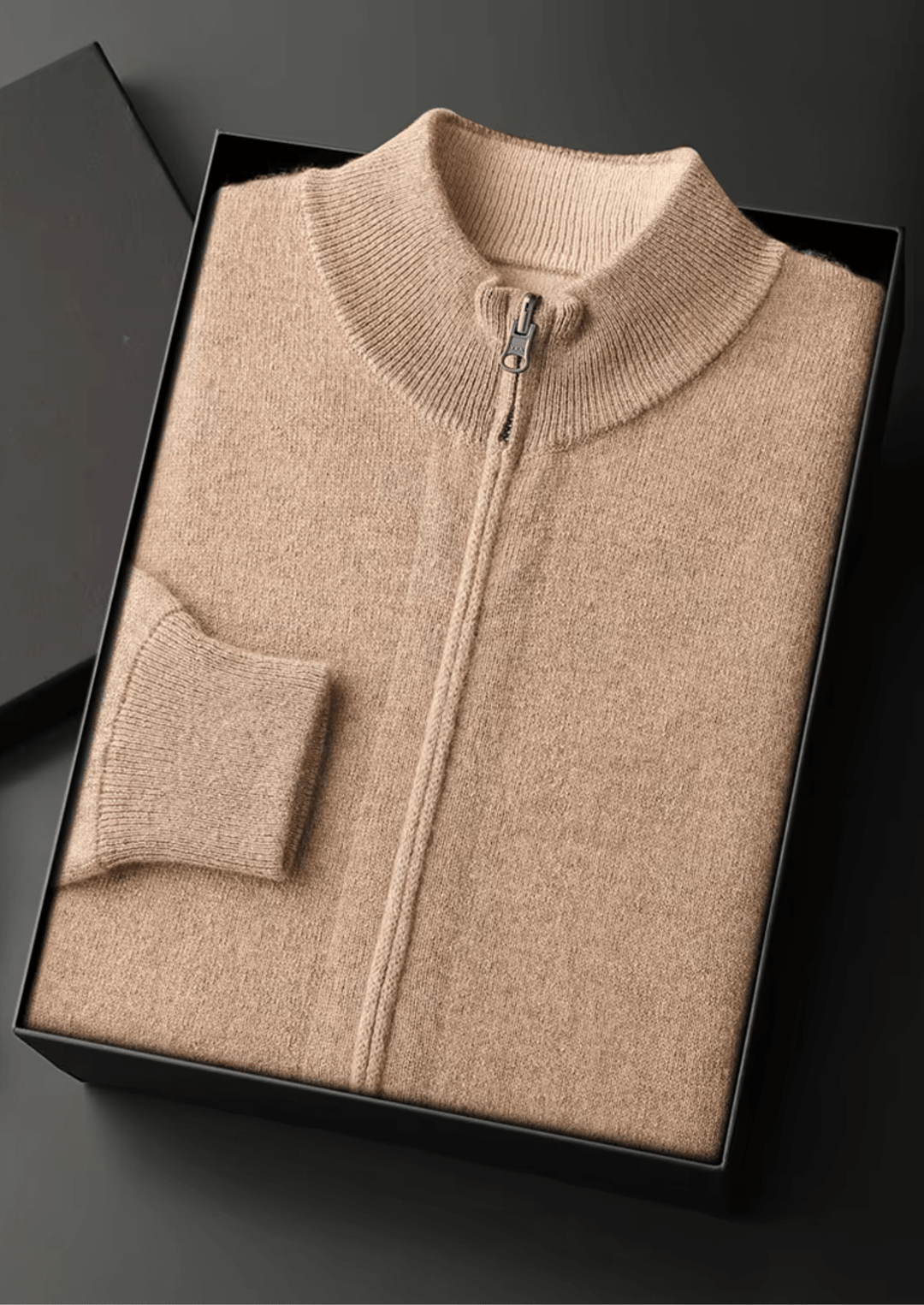 WOOL ZIP CARDIGAN