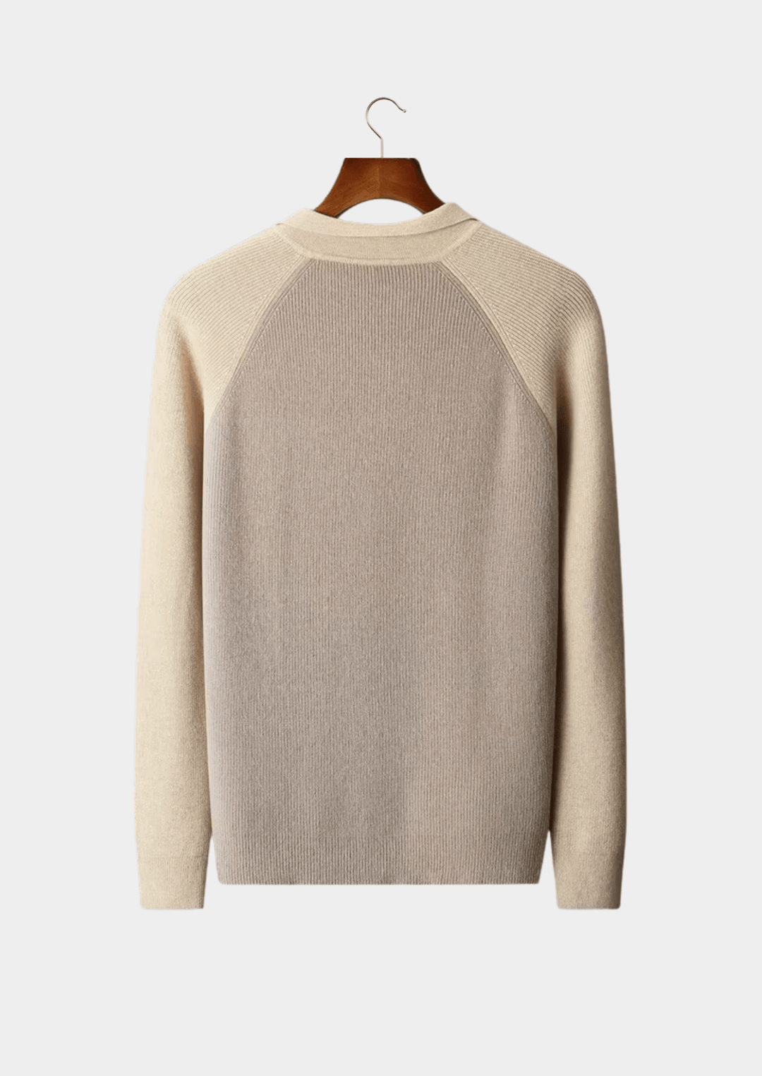 TWO TONE ZIPPER SWEATER POLO
