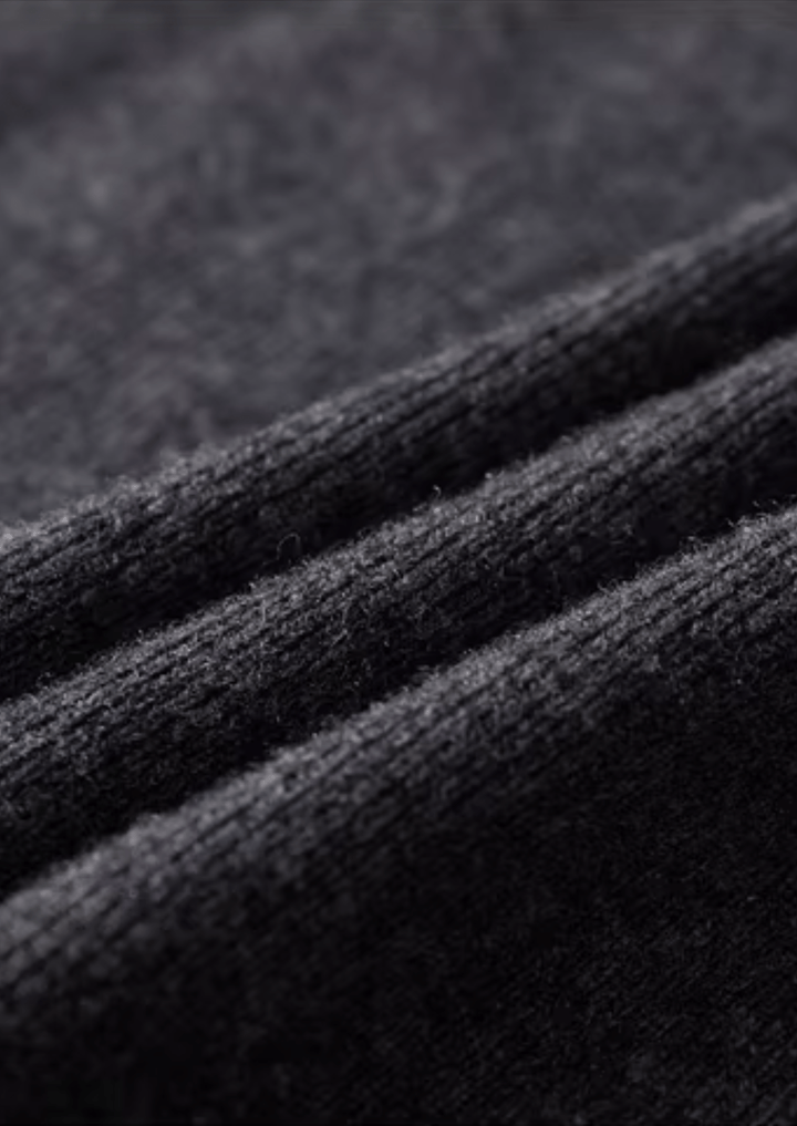 WOOL RIBBED POLO CARDIGAN